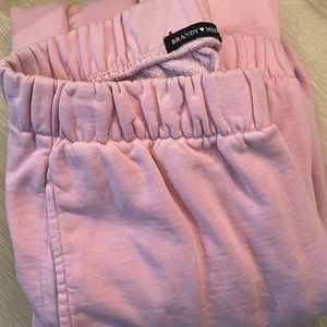 bubble gum pink brandy sweats